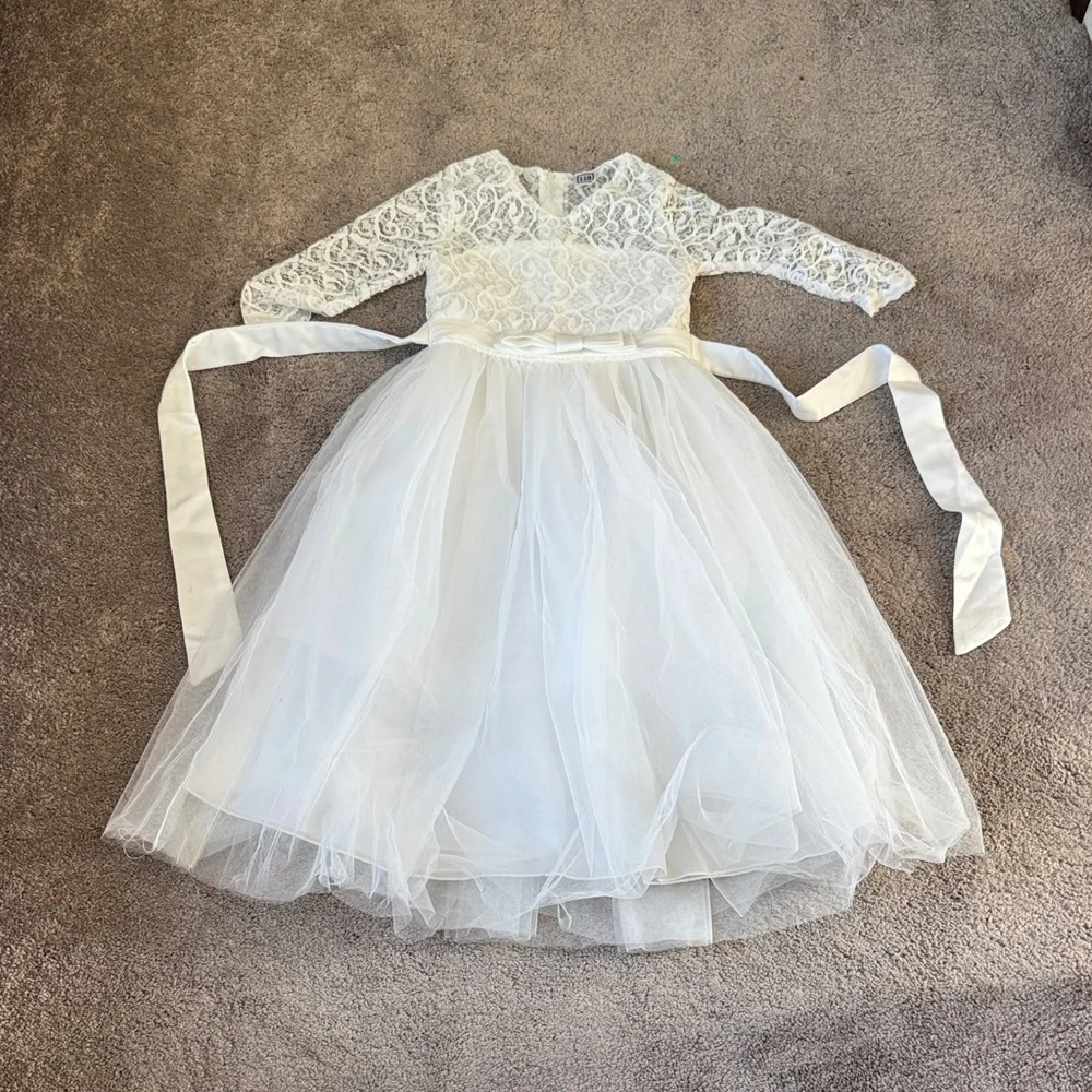 Dymcii White Tulle Dress SIZE 110cm/5Y